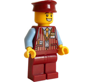 LEGO Man in Dark Red Vest Minifigure