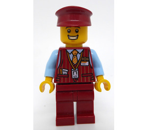 LEGO Man in Dark Rood Vest minifiguur
