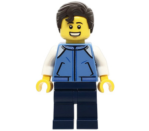 LEGO Man in Medium Blue Jacket Minifigure