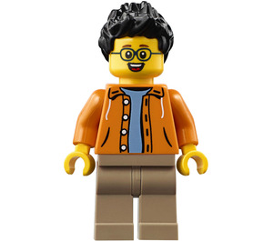 LEGO Man im Orange Jacket Minifigur