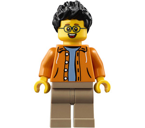 LEGO Mann im Orange Jacke Minifigur