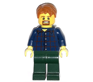 LEGO Człowiek W Plaid Koszula Minifigurka