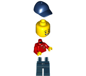LEGO Man in Rood Shirt minifiguur