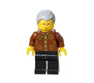 LEGO Man in Reddish Brown Patterned Shirt Minifigure