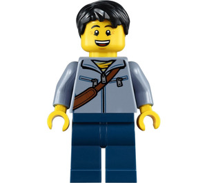 LEGO Man im Sand Blau Jacket Minifigur