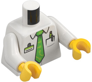 LEGO Mann - Hvit Skjorte Minifigur Overkropp (973 / 76382)