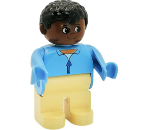 LEGO Man met Afro Haar Duplo Figuur