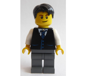 LEGO Man met Zwart Vest Minifiguur