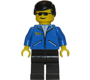 LEGO Mann mit Blau Jacke und Sonnenbrille Minifigur