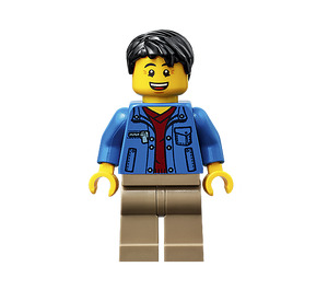 LEGO Man met Blauw Jasje Minifiguur