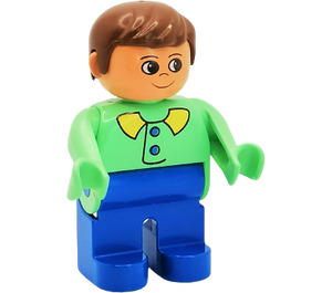 LEGO Hombre con Azul Piernas y Verde medio Parte superior Figura Duplo