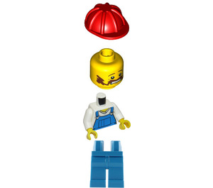 LEGO Man mit Blau Overalls Minifigur