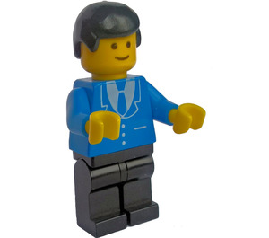 LEGO Man mit Blau Suit und 3 Buttons Minifigur