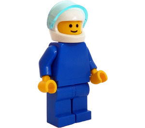 LEGO Man with Blue Torso and White Helmet Minifigure