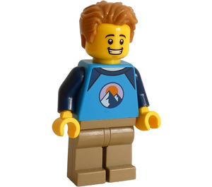 LEGO Mann med Mørk asurblå Skjorte Minifigur