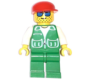 LEGO Człowiek z Zielony Kurtka I Czerwony Czapka Minifigurka