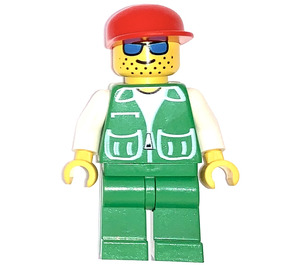 LEGO Man avec Green Jacket et rouge Casquette Figurine