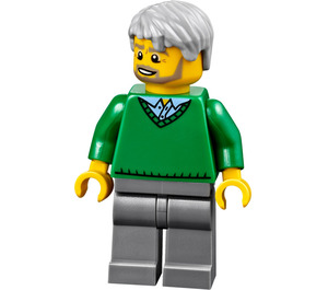 LEGO Człowiek z Zielony Sweter Minifigurka