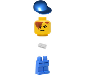 LEGO Man med Stor TV logotyp Topp Minifigur