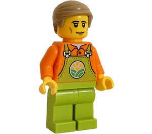 LEGO Man with Lime Overalls with Logo Minifigure