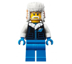 LEGO Man mit Orange Hut und Schwarz Jacket mit Silber Planet Minifigur