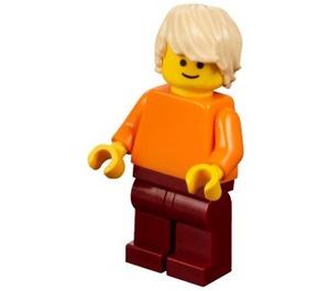 LEGO Muž s oranžová Košile Minifigurka