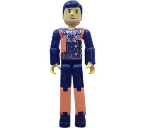 LEGO Man with Orange Torso Technic Figure