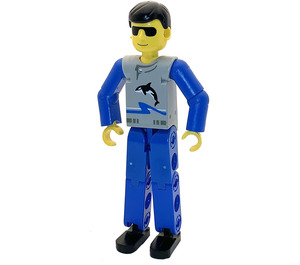 LEGO Man with Orca on Torso Technic Figure