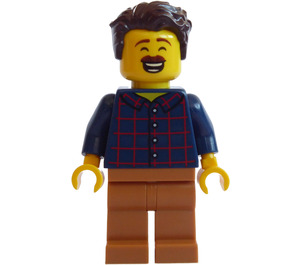 LEGO Muž s Plaid Košile Minifigurka