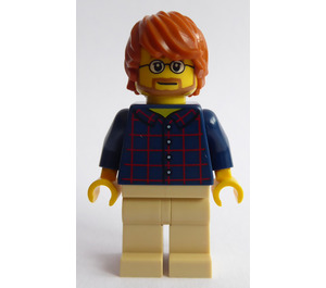LEGO Man met Plaid Shirt minifiguur