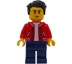 LEGO Man with Red Letterman Jacket Minifigure