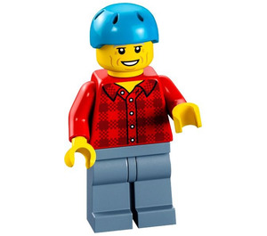 LEGO Man mit rot Plaid Shirt Minifigur