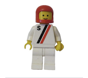 LEGO Man mit rot Stripe Minifigur