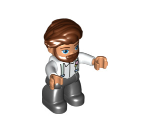 LEGO Man with Reddish Brown Hair and Beard Duplo Figure