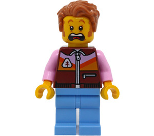 LEGO Man with Reddish Brown Jacket Minifigure