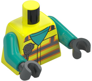 LEGO Man with Safety Vest Minifig Torso (973 / 76382)