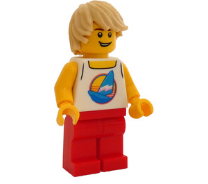 LEGO Mann mit Sailboard Tanktop Minifigur