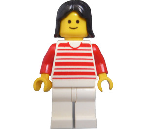 LEGO Mann med Striped Skjorte Minifigur