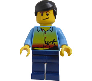 LEGO Man with Sunset and Palms Minifigure