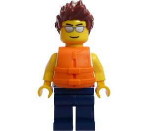 LEGO Mann mit TankTop und Schwimmweste Minifigur