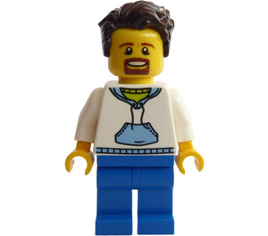 LEGO Hombre con Blanco Sweatshirt Minifigura