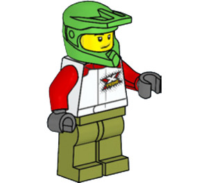 LEGO Man met 'Xtreme' logo Jasje Minifiguur