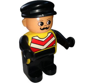 LEGO Man with Yellow Chevron Vest Duplo Figure