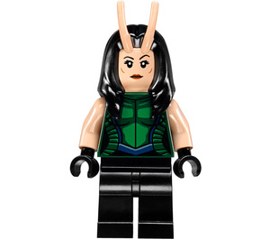 LEGO Mantis mit Dunkelgrün oben mit Dark Blau Trim Minifigur