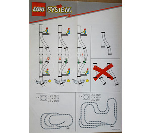 LEGO Manual Points with Track Set 4531 Instructions