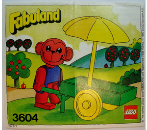 LEGO Mark Monkey with his Fruit Stall 3604 Instrucciones