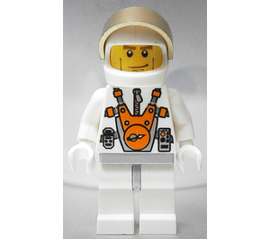 LEGO Mars Mission Astronaut met Helm en Cheek Lines minifiguur