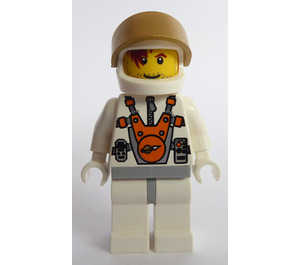 LEGO Mars Mission Astronaut mit Helm und Haar Over Eye Minifigur