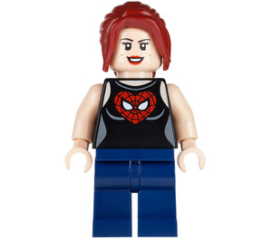 LEGO Mary Jane with Black Vest with Spider-Man Heart Minifigure