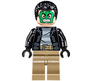 LEGO Masked Robber - Green Maske, Striped Shirt Minifigur